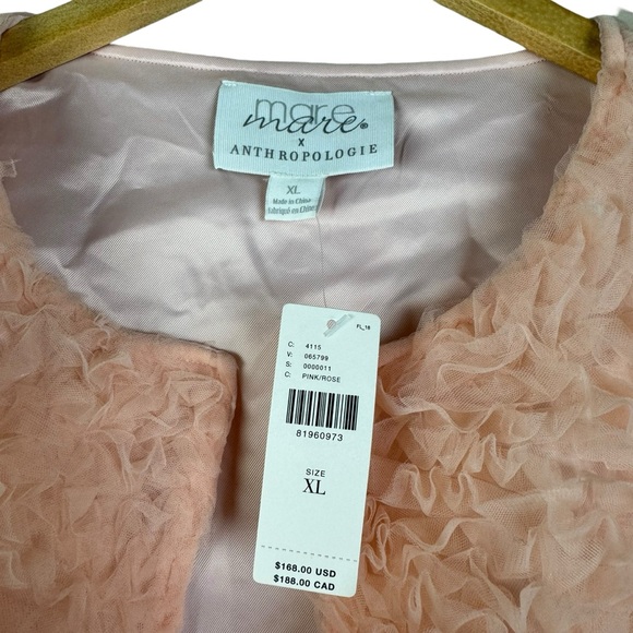 Anthropologie X Mare Mare Ruffled Rose Jacket Pink XL - Picture 10 of 12
